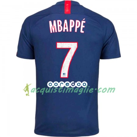 Divisa di Calcio Paris Saint Germain Kylian Mbappe 7 Prima 2019/2020 